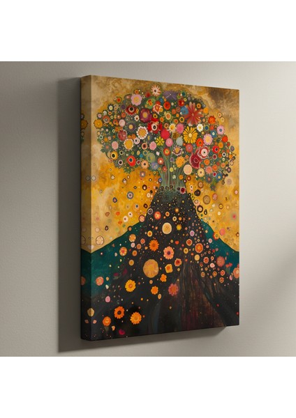 Çiçek Yanardağı Soyut Sanat Tablosu