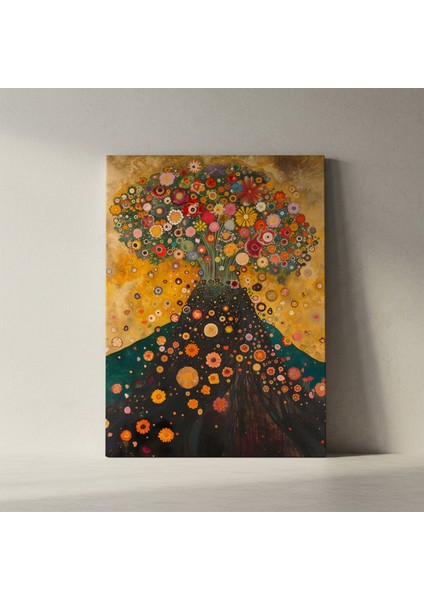 Çiçek Yanardağı Soyut Sanat Tablosu fiyatları