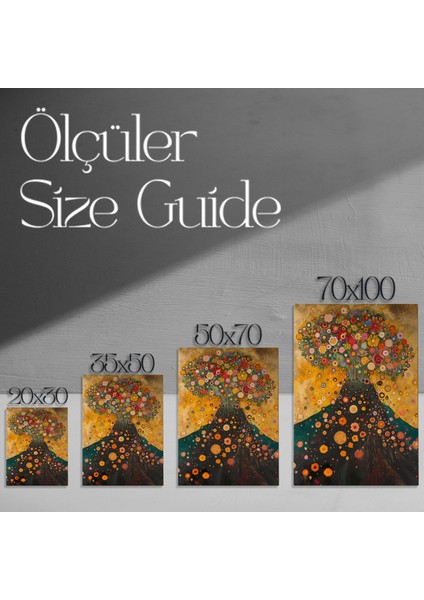 Çiçek Yanardağı Soyut Sanat Tablosu modelleri