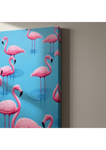 Pembe Flamingolar Soyut Sanat Tablosu indirimleri