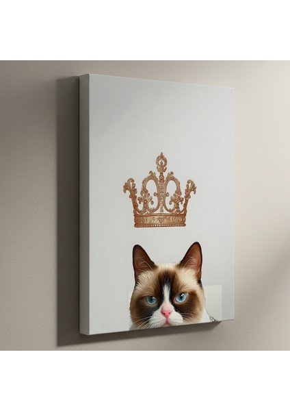 Kedi Kraliçesi Modern Sanat Tablosu