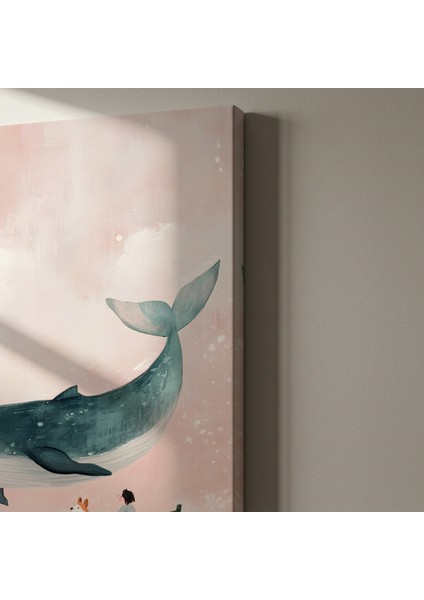 Balina ve Küçük Tekne İllüstrasyon Tablosu indirimleri