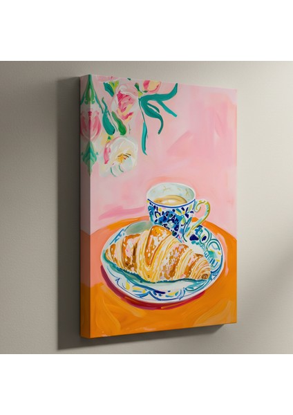 Modern Tarz Kahvaltı İllüstrasyon Tablosu