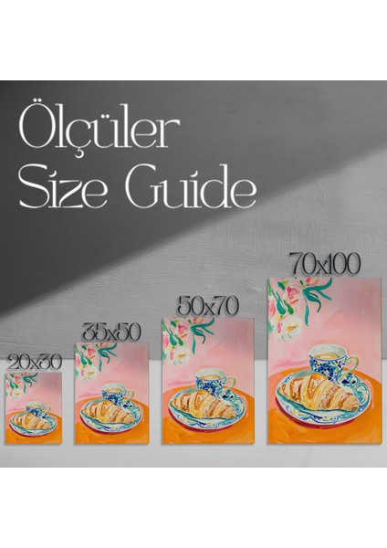 Modern Tarz Kahvaltı İllüstrasyon Tablosu modelleri