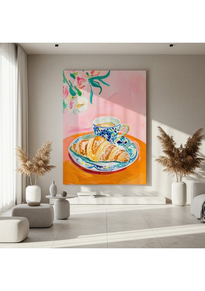 Modern Tarz Kahvaltı İllüstrasyon Tablosu fırsatları