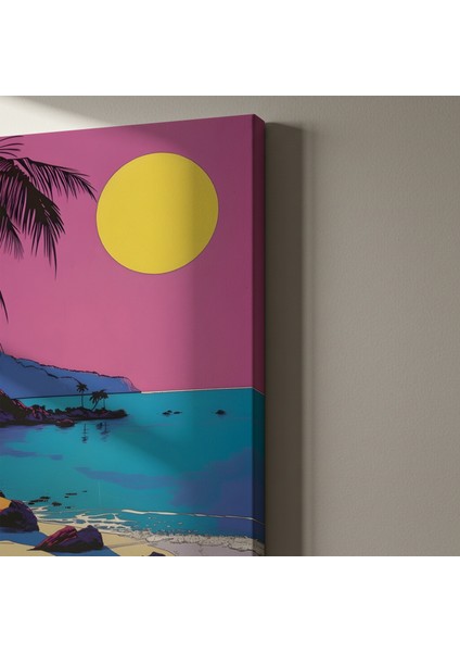 Tropikal Sahil Pop Art Tablosu indirimleri