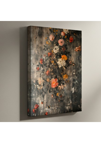 Karanlık Romantizm Akımı Çiçek Resim Tablosu