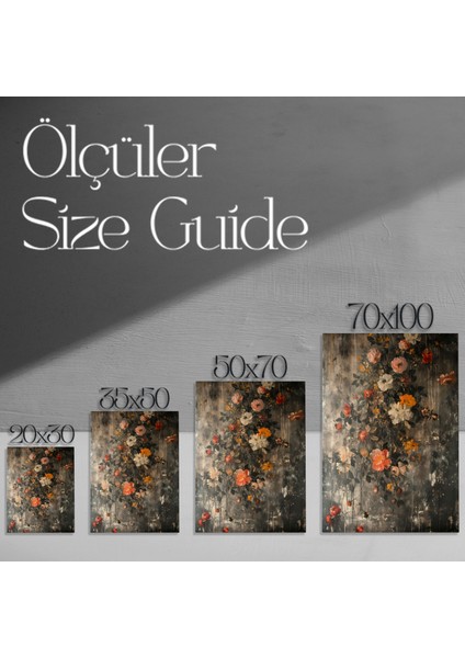 Karanlık Romantizm Akımı Çiçek Resim Tablosu modelleri