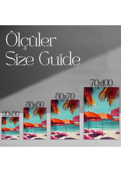 Tropikal Plaj Manzarası Modern Sanat Tablosu modelleri