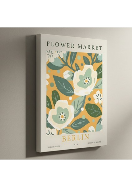 Berlin Botanik Bahçesi Ilhamıyla Modern Çiçek Desenli Tablo