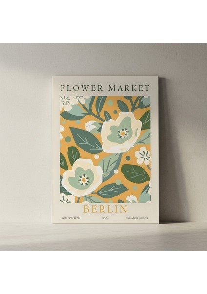 Berlin Botanik Bahçesi Ilhamıyla Modern Çiçek Desenli Tablo fiyatları