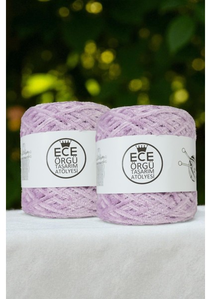 Lila Rengi, Orta Kalınlıkta Kadife Örgü Ipi (200 Gr.)