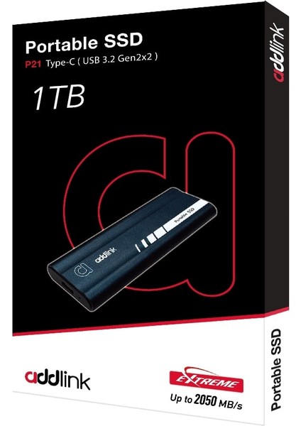 P21 1 TB 2000-1950MB/S USB 3.2 Gen2 Type-C Portable Taşınabilir SSD AD1TBP21B2K fiyatları