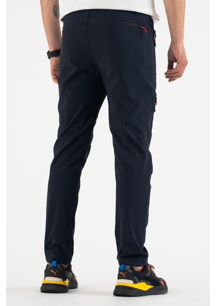 Erkek Lacivert Nefes Alan Likralı 4 Cepli Outdoor Pantolon fırsatları