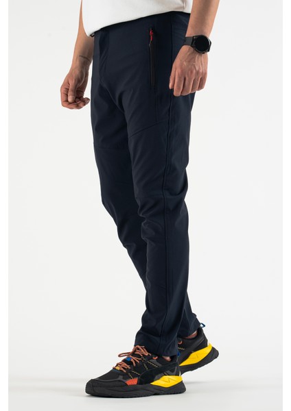 Erkek Lacivert Nefes Alan Likralı 4 Cepli Outdoor Pantolon