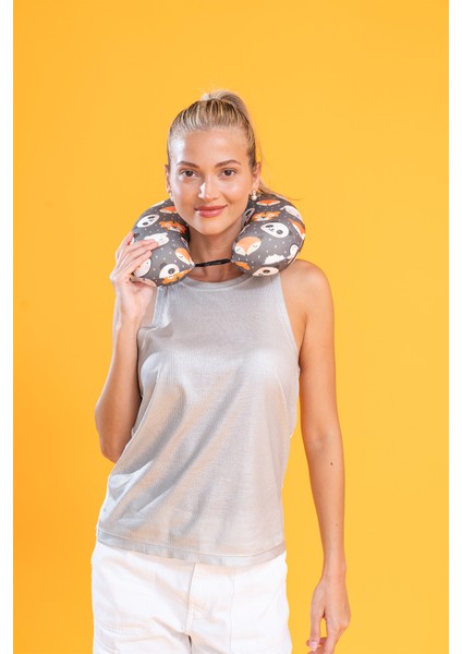 Visco Seyahat Yastığı Boyun Yastığı Panda- 30X30X9 cm