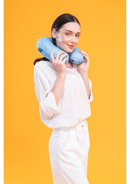 Visco Seyahat Yastığı Boyun Yastığı Mavi - 30X30X9 cm fiyatları