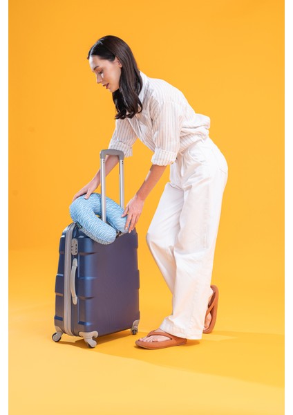 Visco Seyahat Yastığı Boyun Yastığı Mavi - 30X30X9 cm indirimleri