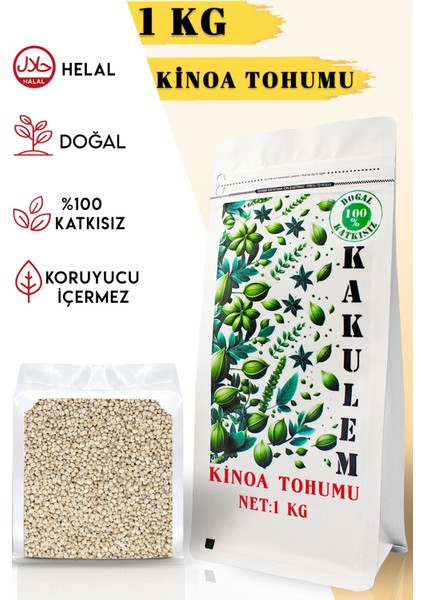 Sertifikalı 1 kg Glutensiz Beyaz Kinoa Tohumu Tane