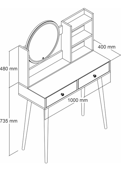 Parıltı Makyaj Masası