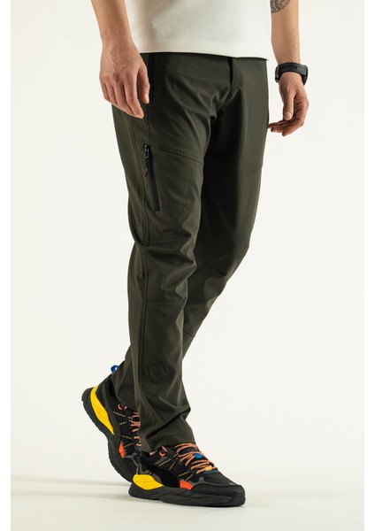 Erkek Haki Nefes Alan Likralı 4 Cepli Outdoor Pantolon