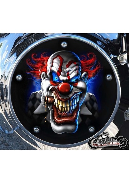 Harley Davidson Softail M8 - Evil Cigar Clown Derby Cover