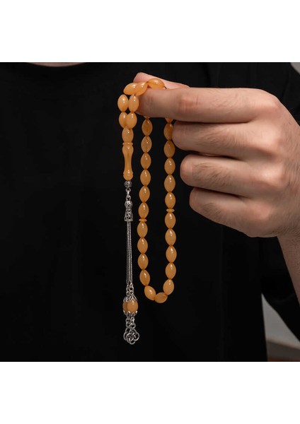 Gümüş Püskül Sıkma Kehribar Tesbih fırsatları