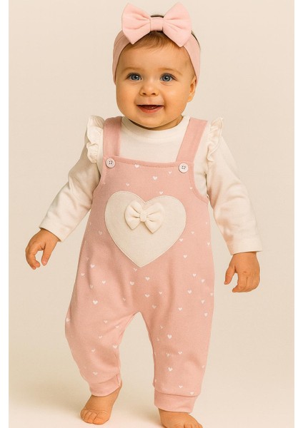 Pembe Kalpli Fiyonklu Bebek Tulum Takım – Uzun Kollu 6835 modelleri