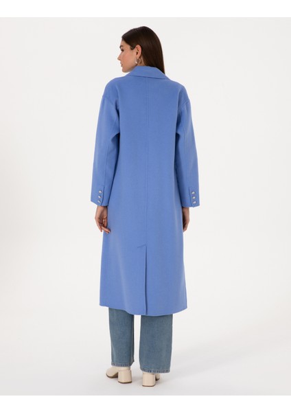 Kadın Mavi Kaşe Kaban 50308929-VR036 fırsatları