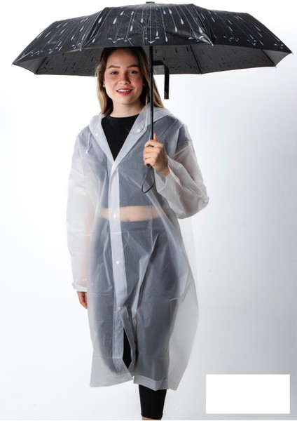 Damla Desenli Fiberglass Güçlü Mekanizma Tam Otomatik Kadın Şemsiye modelleri