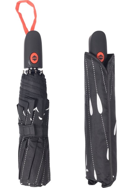 Damla Desenli Fiberglass Güçlü Mekanizma Tam Otomatik Kadın Şemsiye fırsatları