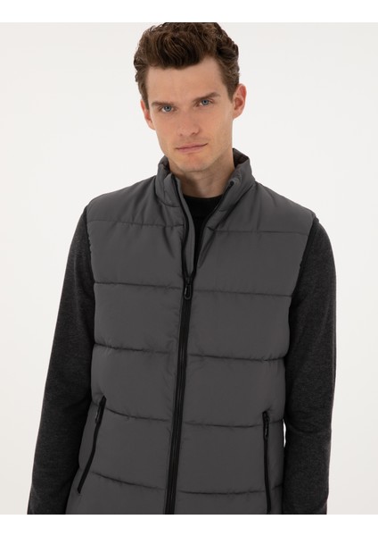 Erkek Gri Dolgulu Şişme Yelek 50313937-VR024 fiyatları