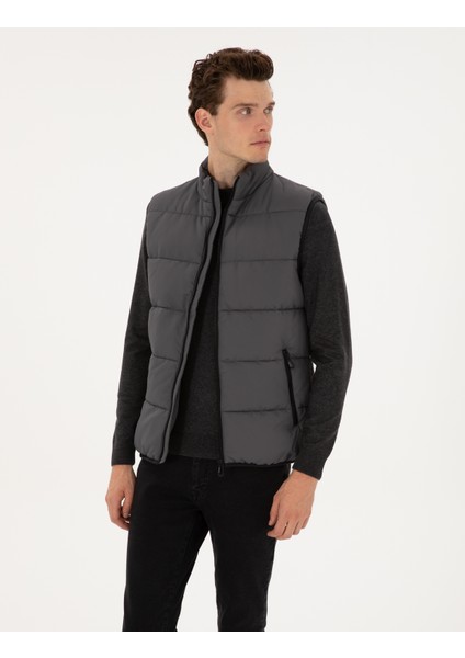 Erkek Gri Dolgulu Şişme Yelek 50313937-VR024 modelleri