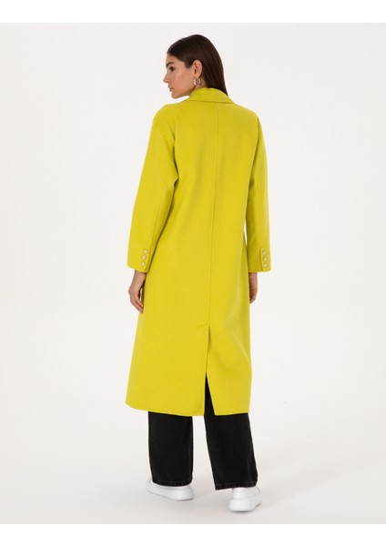 Kadın Fıstık Yeşili Kaşe Kaban 50308929-VR087 fırsatları