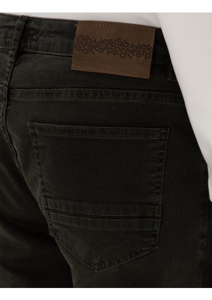Erkek Haki Slim Fit Jean Pantolon 50315283-VR027