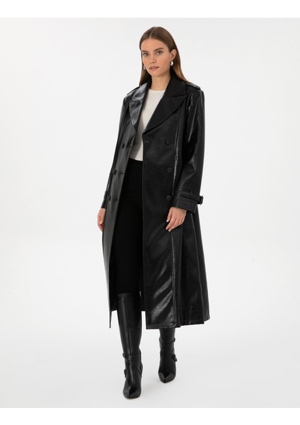 Kadın Siyah Regular Fit Kaban 50310283-VR046