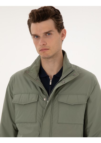 Erkek Yeşil Dik Yaka Mont 50310174-VR255 fiyatları