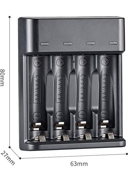 Pil Şarj Cihazı (Dört Yuvalı) - 1.2V Ni-Mh / Ni-Cd Aa / Aaa / GT-BC07 indirimleri