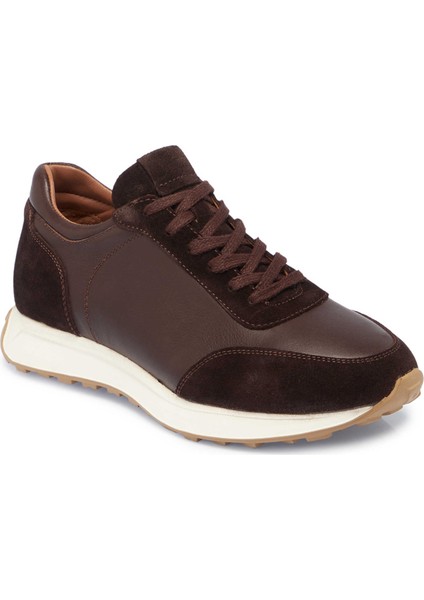 Kahve Hakiki Deri Erkek Sneaker - E24S1AY57022-W20