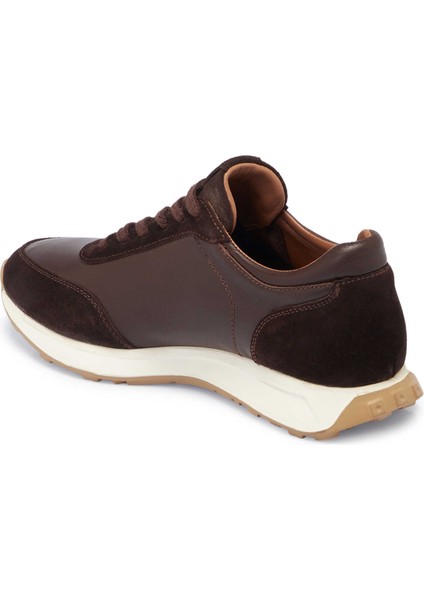Kahve Hakiki Deri Erkek Sneaker - E24S1AY57022-W20 fiyatları