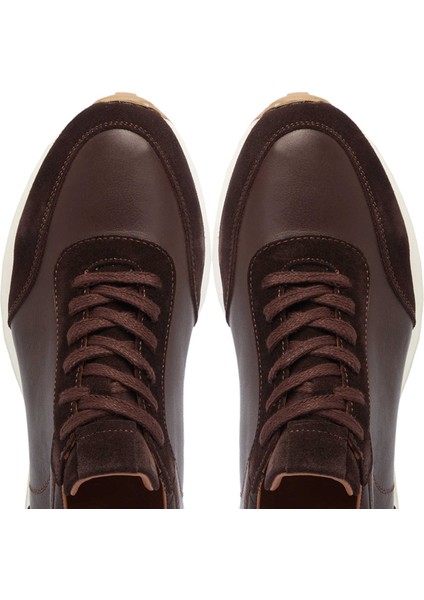 Kahve Hakiki Deri Erkek Sneaker - E24S1AY57022-W20 indirimleri
