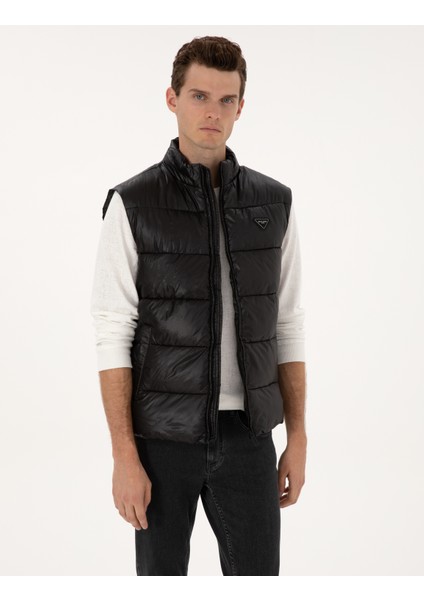Erkek Siyah Dolgulu Şişme Yelek 50313940-VR046