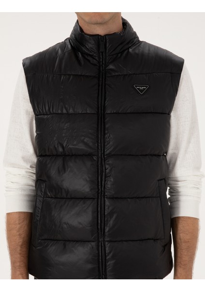 Erkek Siyah Dolgulu Şişme Yelek 50313940-VR046