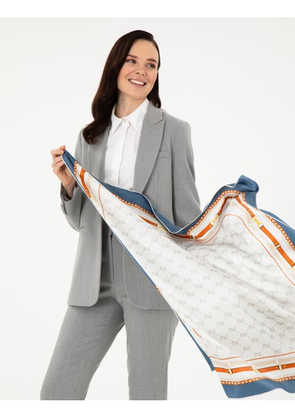 Kadın Indigo Ipek Eşarp 50307816-VR028