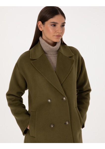 Kadın Haki Kaşe Kaban 50308929-VR027 fiyatları