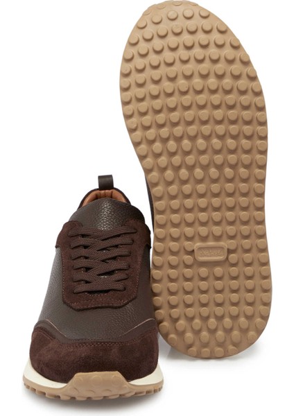 Kahve Hakiki Deri Erkek Sneaker - E24S1AY56959-W20 fırsatları