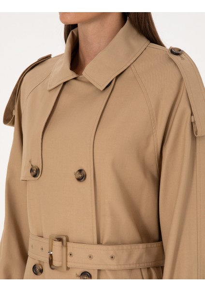 Kadın Bej Trençkot 50309015-VR011