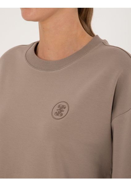 Kadın Vizon Oversize Sweatshirt 50314963-VR052