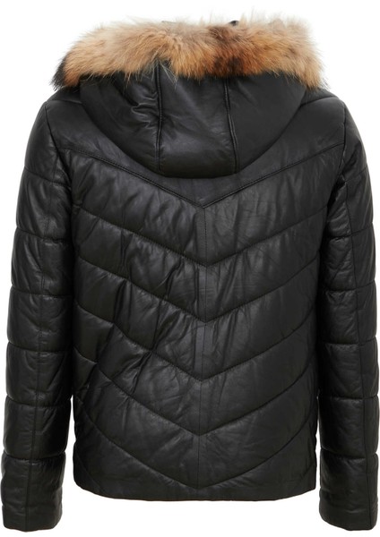 Siyah Hakiki Deri Erkek Hakiki Deri Mont - E23KDM310463-Q3H fırsatları