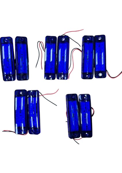 18 LED Parmak LED Kasa Dorse Lambası 12V Mavi (E Belgeli) 10 Adet Fiyatı